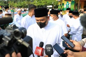 Shalat Ied di Lapangan Merdeka,  Bobby Nasution : Semoga Kita Menjadi Fitri Kembali