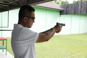 HUT Kodam I/BB, Musa Rajekshah Ikuti Lomba Tembak Pistol Eksekutif