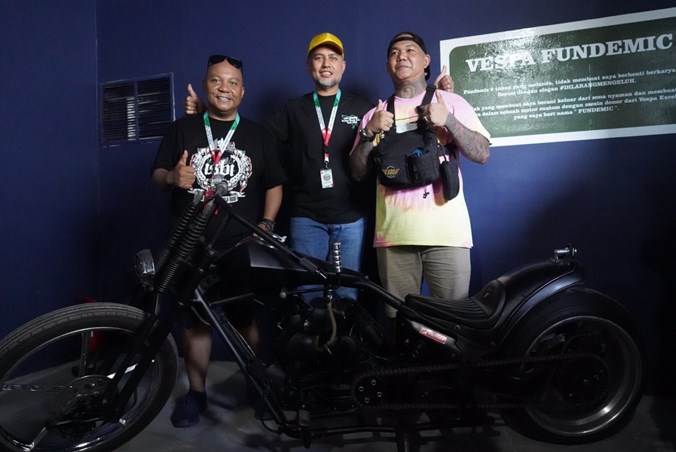 Bangga, Modifikasi Chopper Mesin Vespa Karya Anak Sumut Dipajang di Museum Vespa