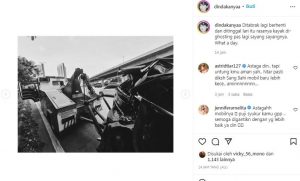 Kecelakaan, Mobil Dinda Kanya Dewi Ringsek Parah
