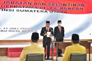Gubsu Lantik 11 Kepala OPD Pemprov Sumut, Diharapkan Dapat Bekerja Profesional