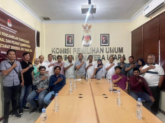 Bangun Sinergitas, Lima Lembaga Penggiat Pemilu Silaturahmi ke KPU Sumut