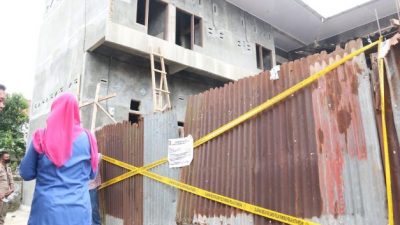 Tidak Memiliki IMB, Bangunan Dua Lantai Di Kecamatan Medan Selayang Disegel Pemko Medan 
