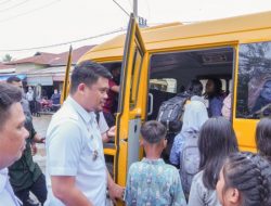 Realisasikan Janji, Bobby Sediakan Bus Antar Jemput Sekolah Gratis Anak Warga Sicanang 