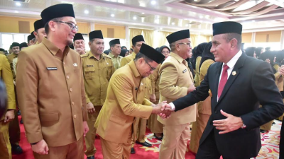 Lantik 911 Pejabat Eselon III dan IV, Edy Rahmayadi : Selaraskan Kinerja ASN