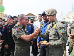 HUT Satpol PP, Linmas dan Damkar, Gubsu : Minta Personel Perkuat Latihan dan Berani dalam Tugas