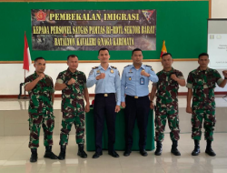 Akan Ditugaskan di Perbatasan, 350 Prajurit Batalyon Kavaleri 6/Naga Karimata Kodam I/BB Terima pembekalan dari Kantor Imigrasi Polonia