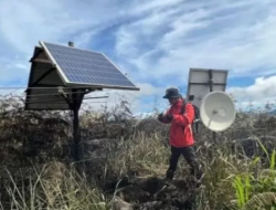 Diduga Akibat Ulah Warga Yang Bakar Lahan, Alat Pemantau Gunung Sinabung Hangus Terbakar
