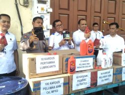 Gudang Oli Ilegal di Kecamatan Percut Sei Tuan Digerebek Polda Sumut