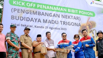 Tingkatkan Produksi Madu Trigona, Pertagas Tanam Bibit Pohon Penghasil Nektar