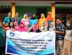 Tim PKM Unimed Beri Pelatihan Pembuatan E-Modul Flipbookmaker Bagi Guru SD