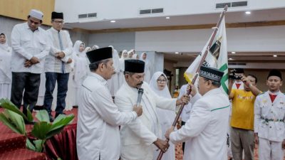 Ratusan Haji dan Hajjah Hadiri Pelantikan Rahudman Harahap Menjadi Ketua IPHI Sumut