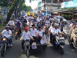 Diiringi Ribuan Pendukung, Rico-Zaki Tumpangi Betor Menuju KPU Kota Medan