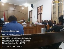 Sidang Dugaan Korupsi Waterfront City Samosir: Saksi Sebut Proyek Telah Sesuai Kontrak, Hakim Minta Pelapor Yang Merupakan Jaksa Agar Dihadirkan